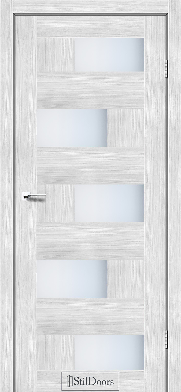 Двері міжкімнатні StilDoors Nepal Сандал (зі склом сатин білий), фото 1