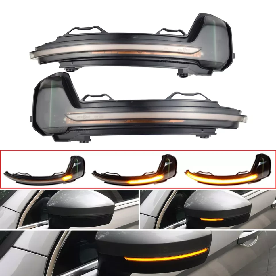 Динамічний LED-повторювач повороту в дзеркало Фольцваген VW Tiguan 2 (15-22) Touareg 3 (19-...), фото 1