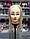Голова навчальне штучне волосся блондинка, манекен для перукаря, пурхання, фото 4