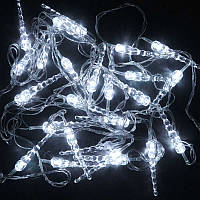 Гирлянда C 23451-906 (100) Сосулька , 28 лампочек, 5 метров, белая, в кульке