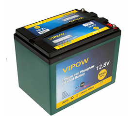 Аккумуляторная батарея Vipow LiFePO4 12,8V 50Ah со встроенной ВМS платой 40A