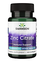 Цитрат Цинка (Zinc Citrate) от Swanson 50мг, 60 капсул