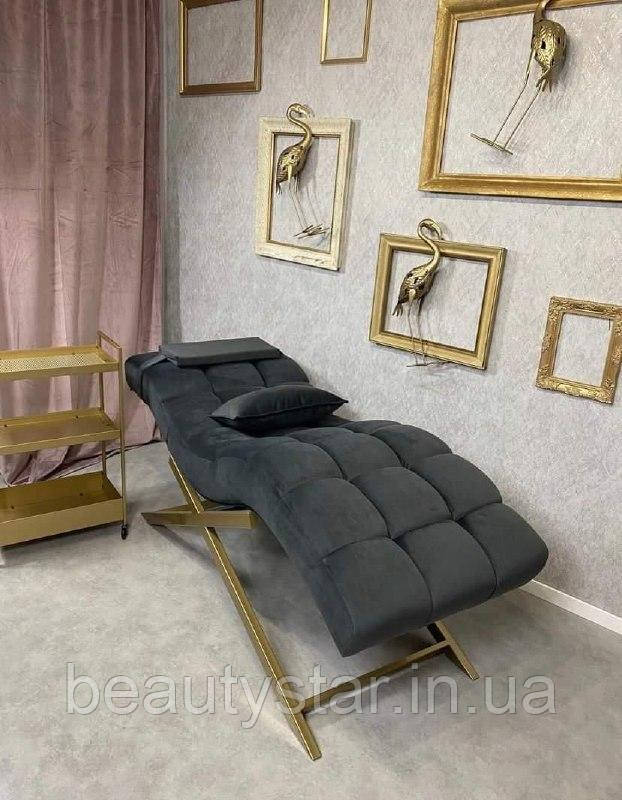 Кушетка анатомічна ГАРРІ для косметологів, кушетка для нарощування вій, фото 1