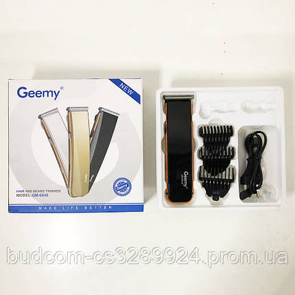 Машинка для стриження GEMEI GM-6048. Колір чорний, фото 2
