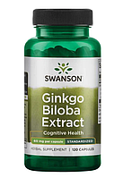 Гинкго Билоба стандартизированный экстракт от Swanson (Ginkgo Biloba Extract), 60 мг, 100 капсул