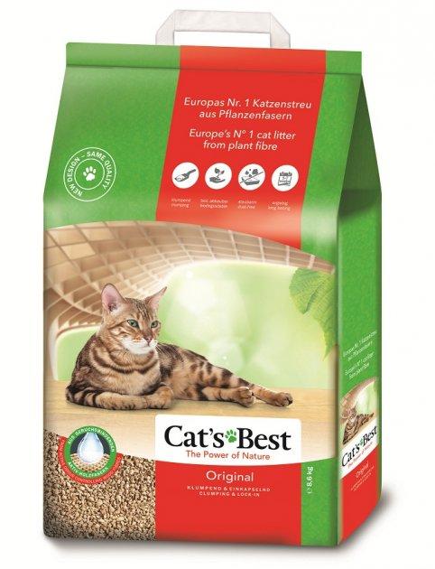 Cats Best (Кетс бест) Original деревний наповнювач для котячого туалету 20л / 8.6 кг