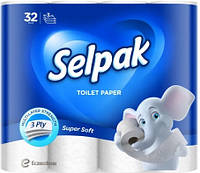 Туалетная бумага Selpak трехслойная 32 рулона