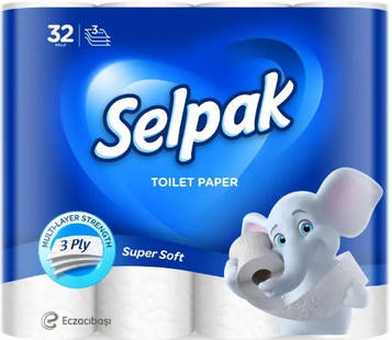 Туалетний папір Selpak тришаровий 32 рулона