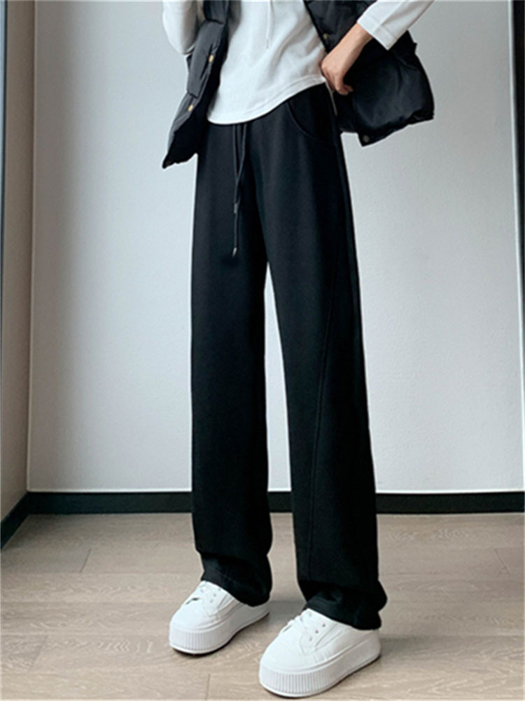 Штани теплі жіночі трикотаж на флісі чорні, фото 1