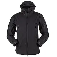 Куртка / ветровка тактическая Softshell black софтшелл черный Размер XXL