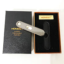 USB запальничка в подарунковій упаковці "Honest" 4825. Колір: чорний, фото 2