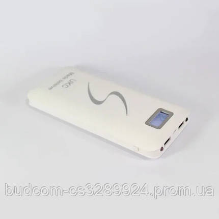 Мобільна зарядка Power Bank 30000/9600mAh UKC. Колір: білий, фото 2