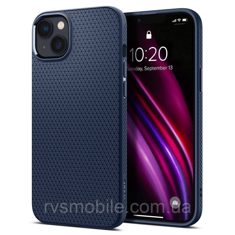 Чохол Spigen для iPhone 13 / 14 - Liquid Air, Navy Blue (ACS05038), фото 1