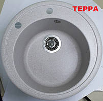 Гранітна кухонна мийка кругла 510x510x200 Adamant SUN Терра