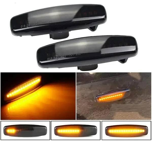 LED-перетворювачі поворотів динамічні Infiniti, Nissan димчасті, покажчик повороту в крило, фото 1