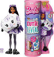 Кукла Барби Сюрприз в костюме Полярной совы Зимний блеск Barbie Cutie Reveal Owl Plush Costume Snowflake