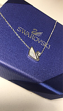 Підвіска Swarovski лебідь з білим перламутром, топ