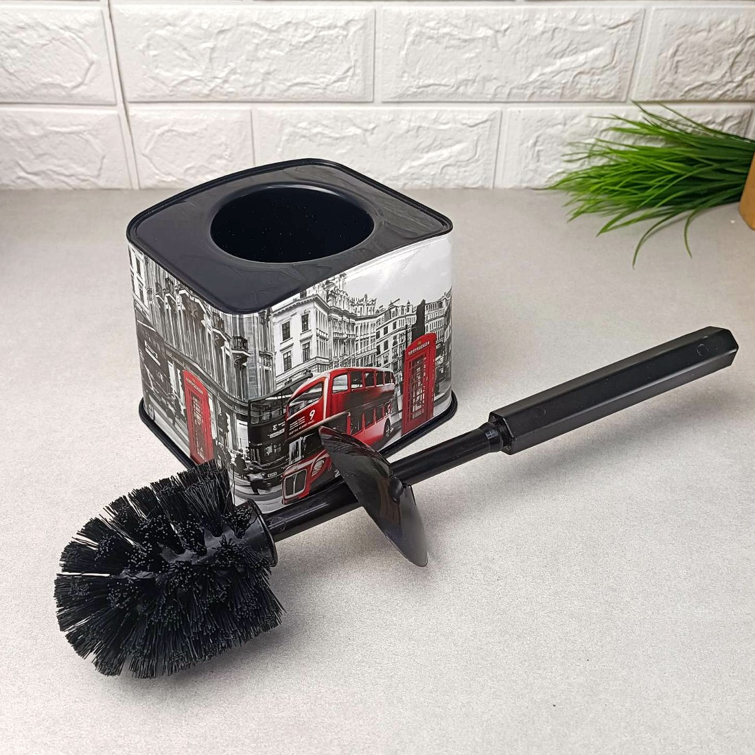 Декорований підлоговий йорж для унітазу, 388 Elif Лондон, фото 1