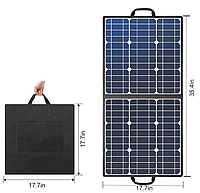 Переносная солнечная панель, портативная панель для зарядки Flashfish SP50, мощность 50Вт