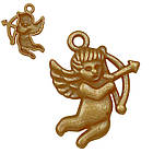 Набір 5 шт Підвіски Кулони 21 мм Янгол Амур, Метал, Колір Бронза, Рукоділля, Фурнітура на Прикраси, фото 3