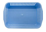 Кошик для фруктів та овочів 7 літрів перфорована блакитна лагуна 33*22*13 см (ПолімерАгро), фото 4