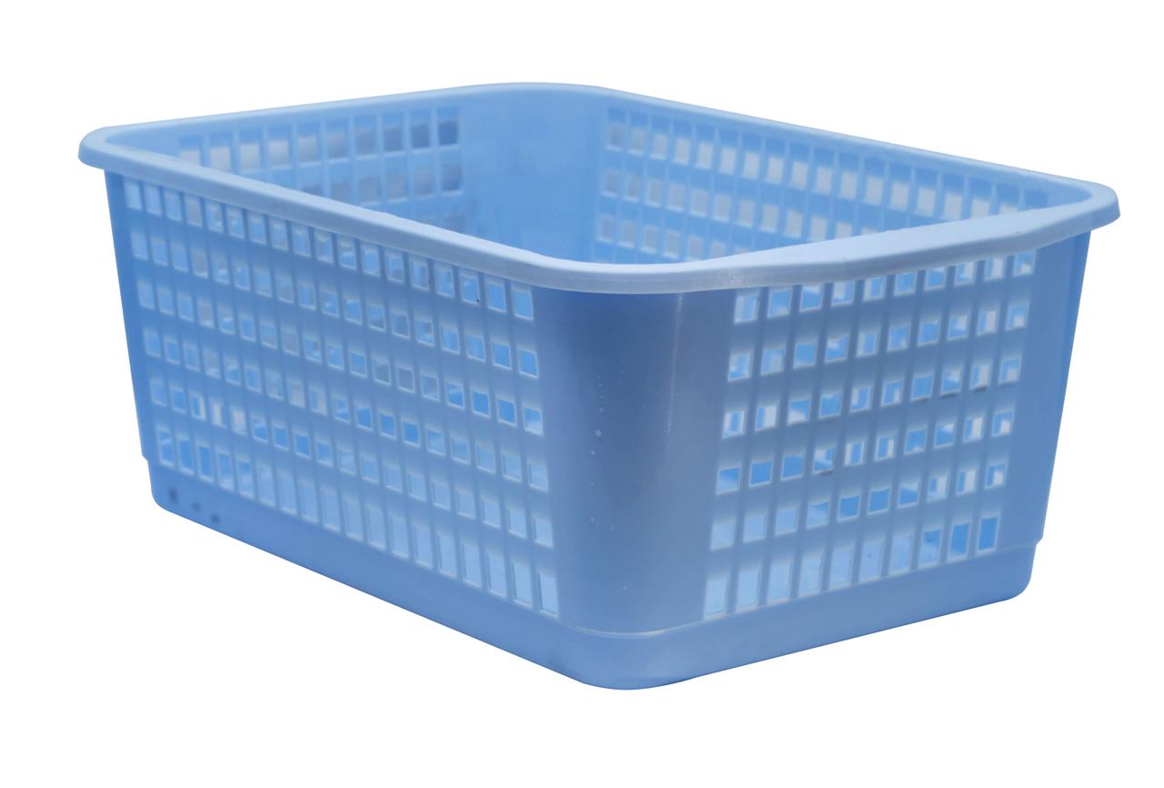 Кошик для фруктів та овочів 7 літрів перфорована блакитна лагуна 33*22*13 см (ПолімерАгро), фото 1