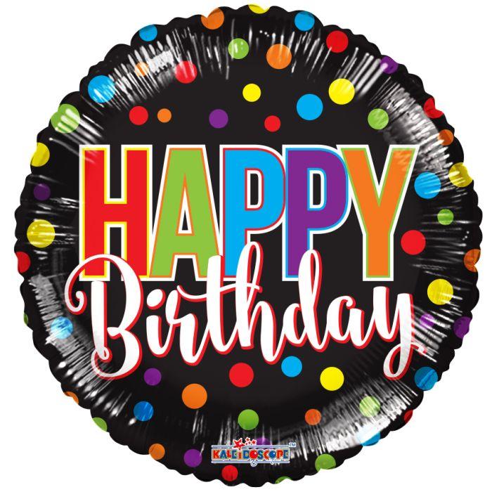 К 18" Brite Birthday Wishes. З Днем народження куля фольгована. Gellibean