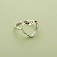 Серебряное женское кольцо "Сердце" стерлинговое серебро S925 пробы