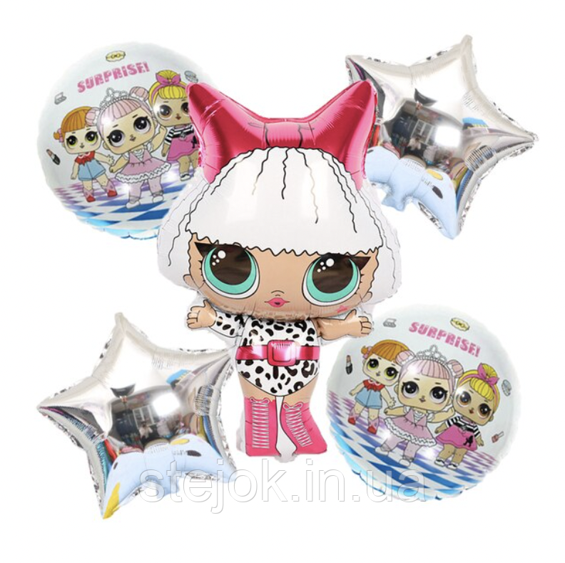 НАБІР ФОЛЬГОВАНИХ КУЛЬОК LOL БЛОНДИНКА, фото 1