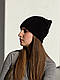 Шапка зимова панчоха ангорова D.Hats універсальна чорного кольору - фото 1 - id-p812312070