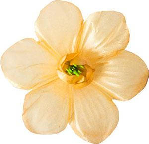 Квітка прес мальва атлас  персиковий 100 шт, Діаметр 12 см, Штучні квіти, Квіти для декору прес