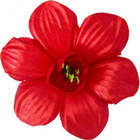 Квітка прес мальва атлас червоний 100 шт, Діаметр 12 см, Штучні квіти, Квіти для декору прес