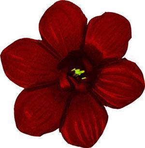 Квітка прес мальва атлас бордовий 100 шт, Діаметр 12 см, Штучні квіти, Квіти для декору прес