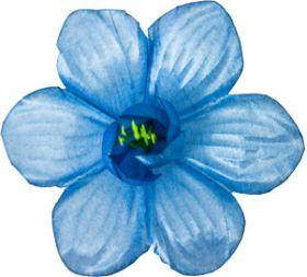 Квітка прес мальва атлас блакитний 100 шт, Діаметр 12 см, Штучні квіти, Квіти для декору прес