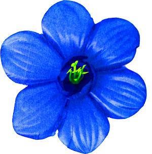 Квітка прес мальва атлас синій 100 шт, Діаметр 12 см, Штучні квіти, Квіти для декору прес