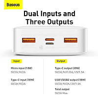 Павербанк Базеус Baseus bipow 20w 20000 mAh QC PD