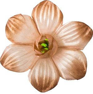 Квітка прес мальва атлас капучино 100 шт, Діаметр 12 см, Штучні квіти, Квіти для декору прес