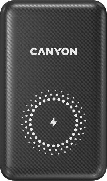 Повербанк Canyon PB-1001 10000 mAh PD 18W QC 3.0 Wireless 10W Чорний