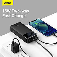 Павербанк портативний зарядний пристрій Базеус Baseus bippow 15w 30 000 mAh, фото 8