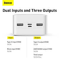 Павербанк, зарядное устройство Baseus bipow 15w 30000 mAh