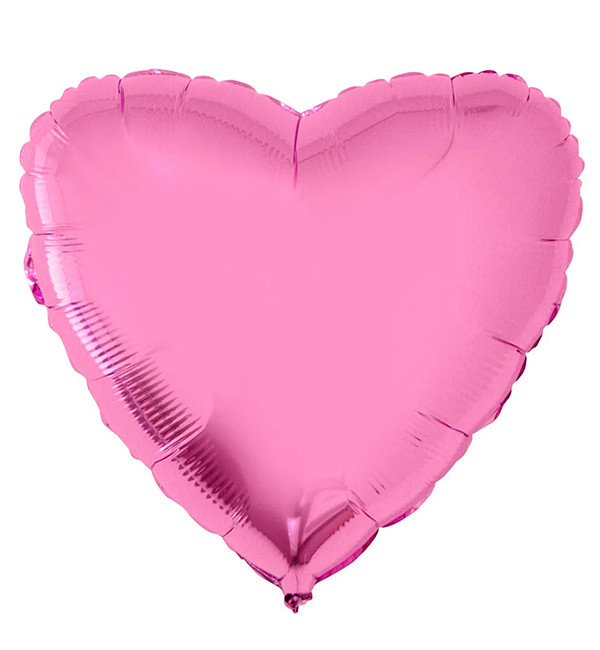 Повітряні кульки "Серце", Іспанія, Ø - 45 см колір - рожевий (металік)