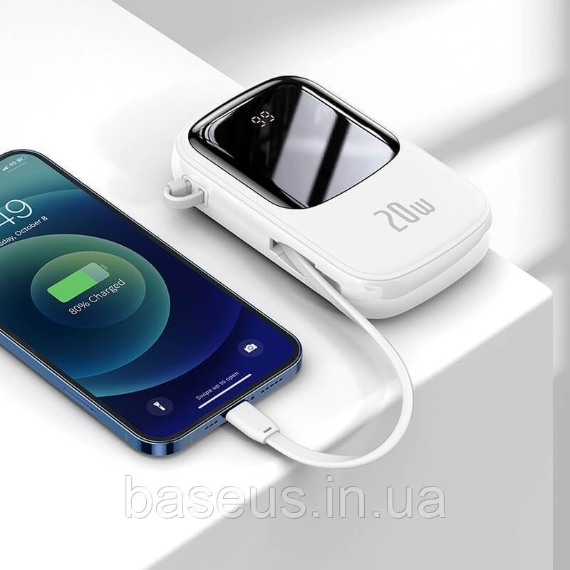 Повербанк Baseus Qpow Digital Display Quick Charging Power Bank 20000 mah (20w, USB/Type-C/Lightning)