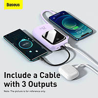 Зовнішній акумулятор Baseus Qpow Digital Display Lightning 3A 20000mAh Black (PPQD-H01), фото 6