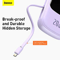 Зовнішній акумулятор Baseus Qpow Digital Display Lightning 3A 20000mAh Black (PPQD-H01), фото 5