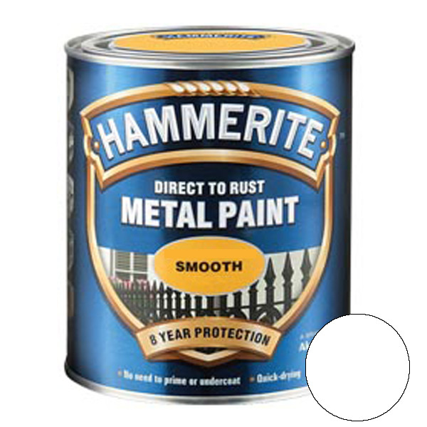 Фарба HAMMERITE для металу гладка Smooth (біла), 0,75 л