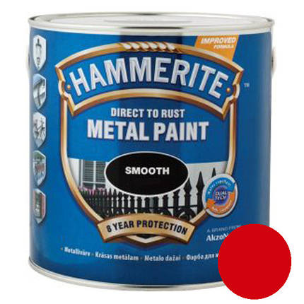 Фарба HAMMERITE для металу гладка, Smooth (червона), 2,5 л, фото 1