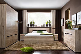 Спальня комплект з ДСП Ельпассо Дуб сан-ремо світлий/Венге магія Gerbor