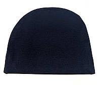Молодіжна трикотажна темно-синя жіноча шапка