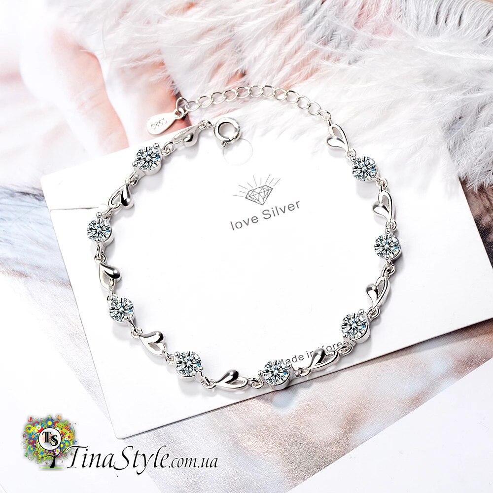 Браслет жіночий стерлінгове срібло 925 проба тіффані tiffany, фото 1