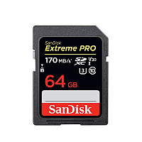 Карта памяти SanDisk 64GB SDXC C10 UHS-I U3 R200/W90MB/s Extreme Pro флеш-карта сандиск